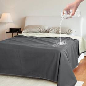 Catalonia 768502929525 Waterproof Blanket For Bed Reversible 50x60 Inches Grey/taupe