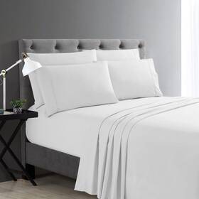 108219-q-whi Cathay Home Collection Micro Caress Luxurious Sheet Set 90gsm 4 -piece Queen Size W