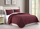 Cb1704-8 Cozy Beddings Aidee Coverlet Set Lightweight Thermal Pressing Leafage Burgundy