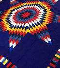 Ce-q-1819 Lancaster County Quilting Creations Patchwork Rainbow Lone Star Finished Quilt