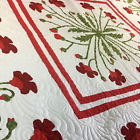 1874 Ce - Q- Lancaster County Quilting Creations Unique Hand Applique Poppy Field