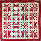 Ce-q-1898 Lancaster County Quilting Creations Red White Young Mans Fancy Finished