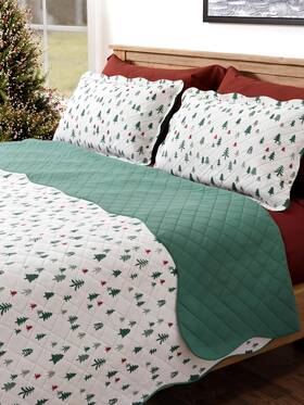 Cgk Unlimited 056794218188 Quilt Set Full/queen Size - Christmas Quilts 3 Piece Lightweight Comforter