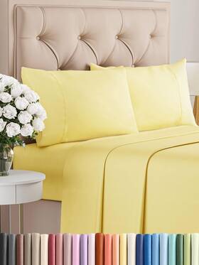 Cgk Unlimited 060623443924 Twin 4 Piece Sheet Set - Cooling And Breathable Bed Sheets Hotel Luxury S