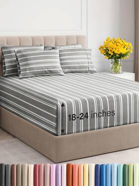 Cgk Unlimited 061018750863 Extra Deep Queen Sheet Set - 6 Piece Breathable And Cooling Sheets Hotel Lu