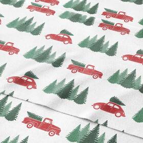Cgk Unlimited 061018751891 Flannel Christmas Sheets - 100% Cotton Sheet Set King Size Extra