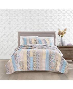 Charter Club 194136965538 Gingham Patchwork Full / Queen Quilt 2 Standard Sham Multi
