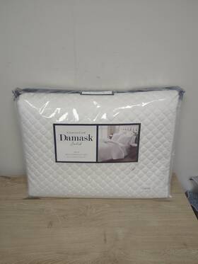 Charter Club 706258051459 Damask Quilted Twin Coverlet And Sham Set - White