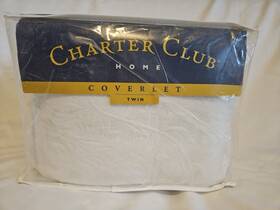 Charter Club 757732291502 New 1999 Home Twin Coverlet Caitlin Matelasse