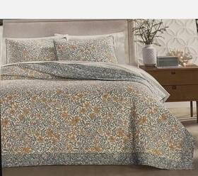 L55521fqs Charter Club Larkspur Multi Floral King Quilt Only Nwot