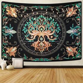 Chdgdhc 747558660910 Tree Of Life Tapestry - Natural Hippie Wall Hanging Uv Resistant Machine Wa