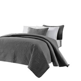 Chezmoi Collection 840079109187 Austin 3-piece Oversized Bedspread Coverlet Set Queen Ch