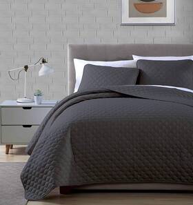 Chezmoi Collection 840079124937 Thea 3-piece Geometric Quatrefoil Pattern Oversized Bedspread Quilt Set Quee