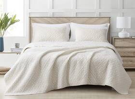 Chezmoi Collection 840079149367 Bethany 3piece King Sherpa Quilt Set Floral Quilted Blanket Reversible W