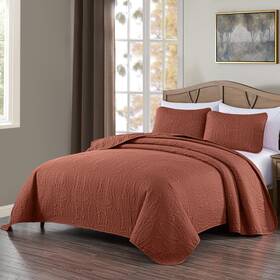 Chezmoi Collection 840079160300 Austin King Bedspread Set 3-piece Pinsonic Quilted Oversized Coverl