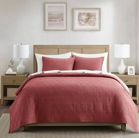 Chic Home 691043581993 Jessie King Quilt Set 3-piece Geometric Pattern Lightweight Coverlet 2