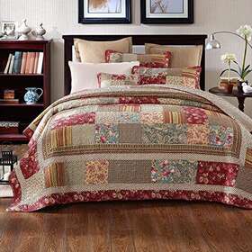 Dxj103443-s China Tache Cotton Patchwork Country Farm Cottage Vintage Antique Ditsy Floral Twin