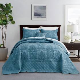 Chixin 755334717604 Oversized Bedspread Coverlet Set King Size - Lightweight Bedding Cover