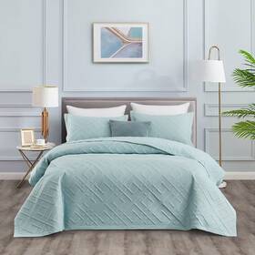 Chixin 782931980278 Quilt Queen Size Geometric Pattern Bedspread Coverlet Set Modern And Contemporary