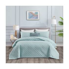 H-5156 Chixin Quilt California King Size - Geometric Pattern Bedspread Coverlet Set