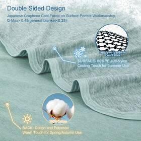 B101-ldz-tlv-1 Choshome Cooling Blanket For Hot Sleepers Lightweight Throw 50 Inch X 70 Green