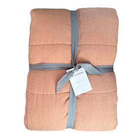 Citizenry 810139862307 The Stonewashed Linen Quilt In Rose Size Full/queen New With Tags