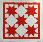 Ck-1636 Lancaster County Quilting Creations Red And White Feathered Edge Bold