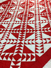 1638 Ck Lancaster County Quilting Creations Large Red White Wild Goose