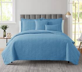 Clara Clark 840073687834 Bedding Set All Season Quilt Coverlet - 4 Piece Twin With Pill