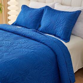 Cmfshape 445032726758 Lightweight Quilt Set Summer Comforter Thin Soft King 106 Inch X96ftft Royal Blue