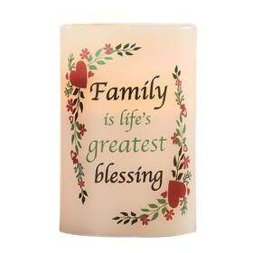 Ahl21c038 Collections Etc Greatest Blessing Led Lighted Flameless Flickering Candle