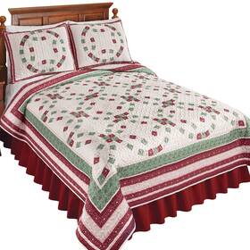 Ahl24c007 Collections Etc Holiday Wedding Ring Design And Coordinating Border Quilt