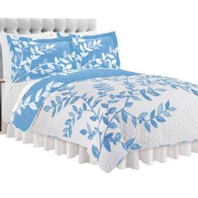 Asu24c013 Collections Etc Branch Quilt Blue Full/queen