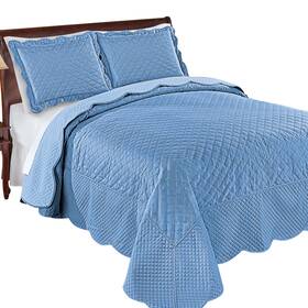 Comsp25200 Collections Etc Camille Reversible Diamond Textured Quilted Bedspread
