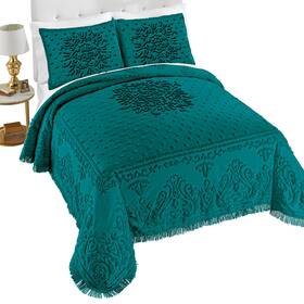 Dscn9380 Collections Etc Cecilia Textured Chenille Fringe Border Bedspread