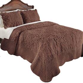 My-2017414 Collections Etc Elegant Scroll And Lattice Pattern Ultra Soft Faux Fur Quilt