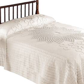 Rbs-663 Collections Etc Starburst Vintage Country Chenille Bedspread