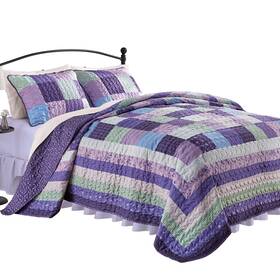 Yx-24090 Collections Etc Daphne Oversized Floral Patchwork Quilt