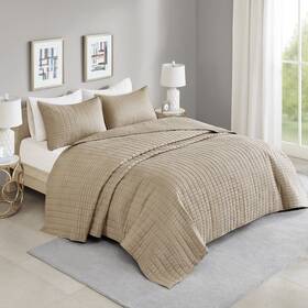 Cs13-0933 Comfort Spaces 086569045737 Kienna Quilt Coverlet Bedspread Ultra Soft Hypoallergenic All Sea