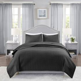 Comfort Spaces 086569420855 Kienna Quilt Set-luxury Double Sided Stitching Design Summer Blanket Lightwe