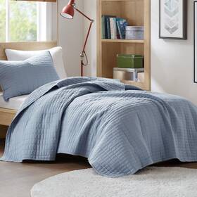 Comfort Spaces 086569420879 Kienna Quilt Set-luxury Double Sided Stitching Design Summer Blanket Lightwe