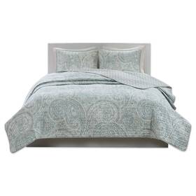 Comfort Spaces 086569899859 Quilt Set-trendy Paisley Summer Cover Cozy Coverlet Lightweig