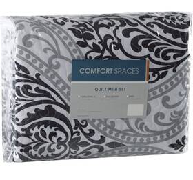 Comfort Spaces 086569955456 2 Piece Quilt Coverlet Bedspread Ultra Soft Printed Damask Pattern Twin/twinxl