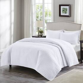 Comfort Spaces 675716895242 Kienna Quilt Set-luxury Double Sided Stitching Design Summer Blanket Lightwe