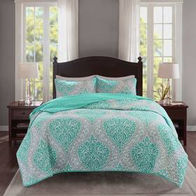 Cs14-0089 Comfort Spaces Coco 2 Piece Quilt Coverlet Bedspread Ultra Soft Pri... Fast Ship