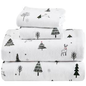 Cs20-1711 Comfort Spaces 100% Cotton Flannel Sheets Queen Size Ultra Soft Cozy