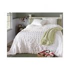 Comforter Cotton Decor Bed Shams White Bedspread Queen Chenille Bedroom