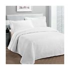 Comin18ju003967 Fancy Linen Collection Luxury Bedspread Coverlet Embossed Bed Cover Solid