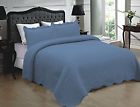 Comin18ju031646 Mk Home Collection Quilted Bedspread Embroidery Solid Cotton New King