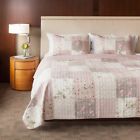 Comin18ju038075 Slpr King Pink Roses Quilt Set Reversible Patch 604678426744 Comin18ju038075 Slpr King Pink Roses Quilt Set Reversible Patch 604678426744